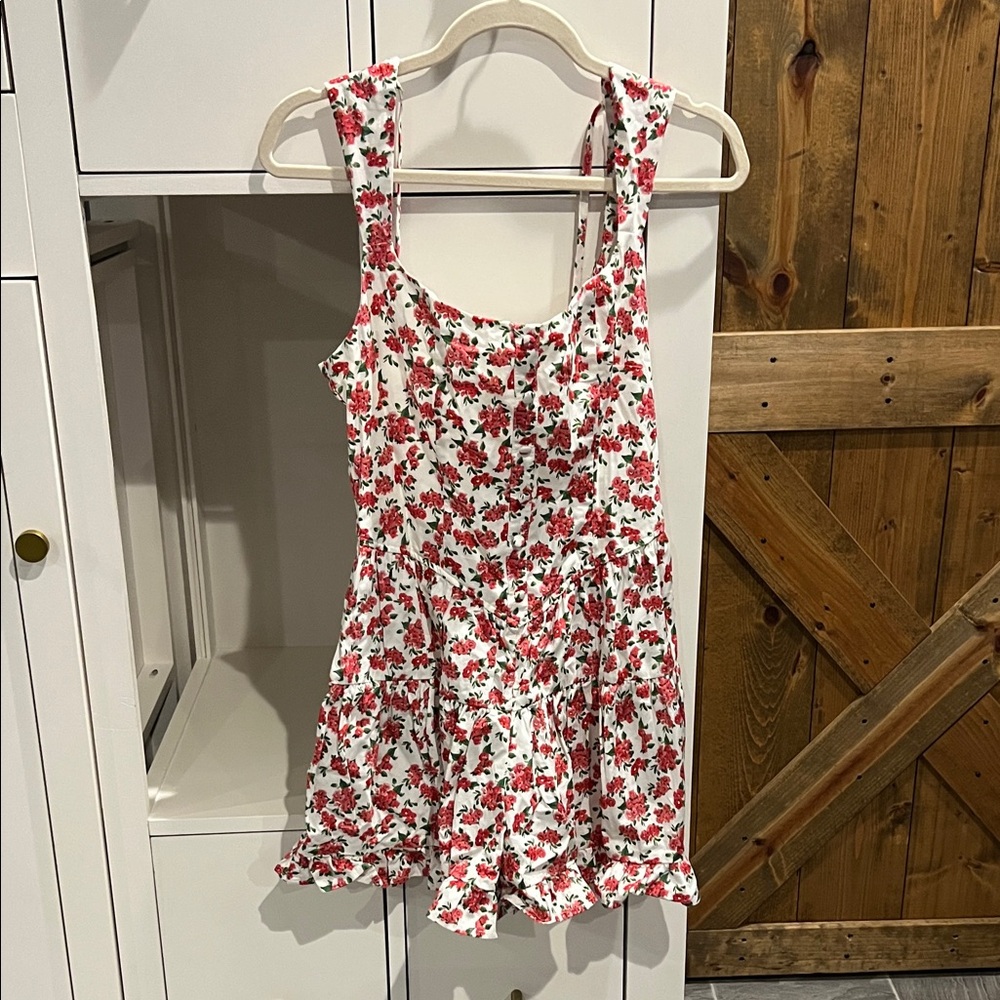 Wild Fable Floral Romper - Red and White